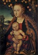 Lucas Cranach the Elder THe Virgin and Child under the Apple-tree oil painting on canvas